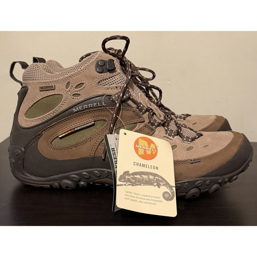 MERRELL Chameleon Arc Mid WP Hiking Trail Backpacking Boots Womens 9.5 Brown NWT